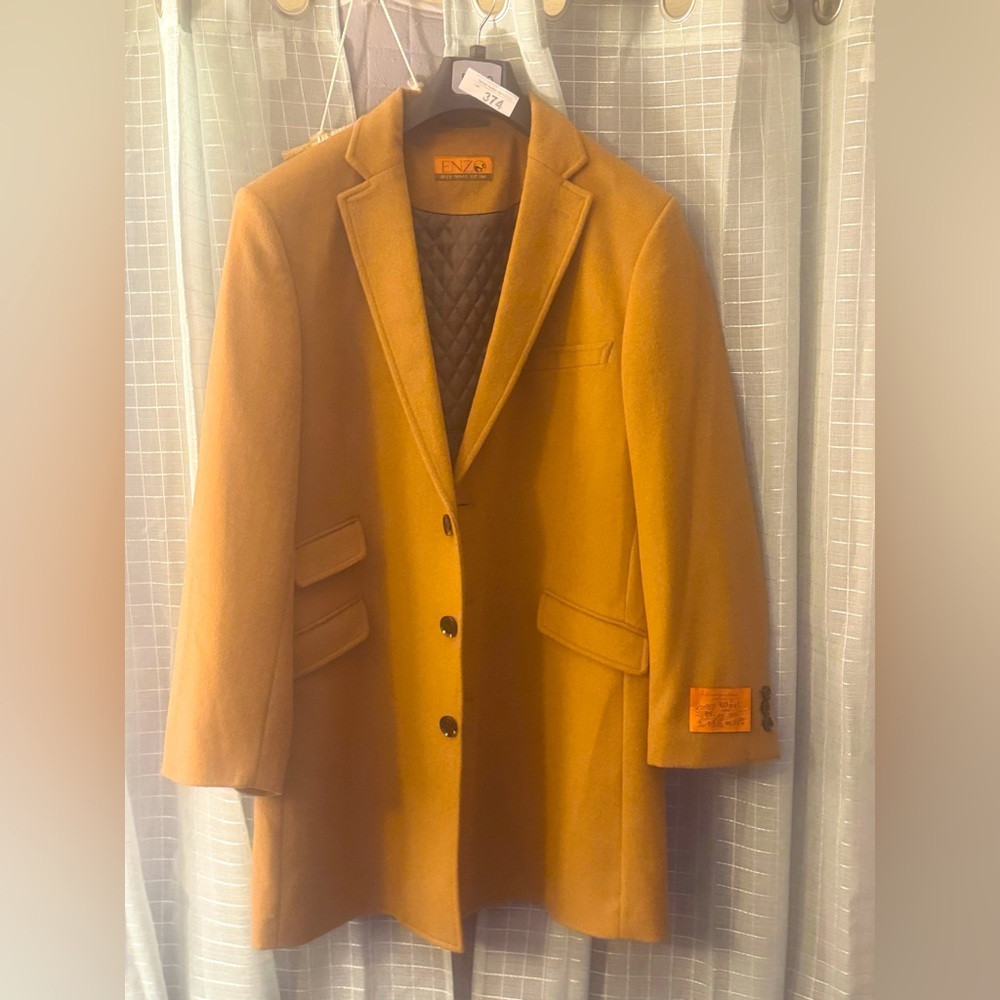 Enzo car coat, be warm looking great in this super-soft wool/cashmere fabric.